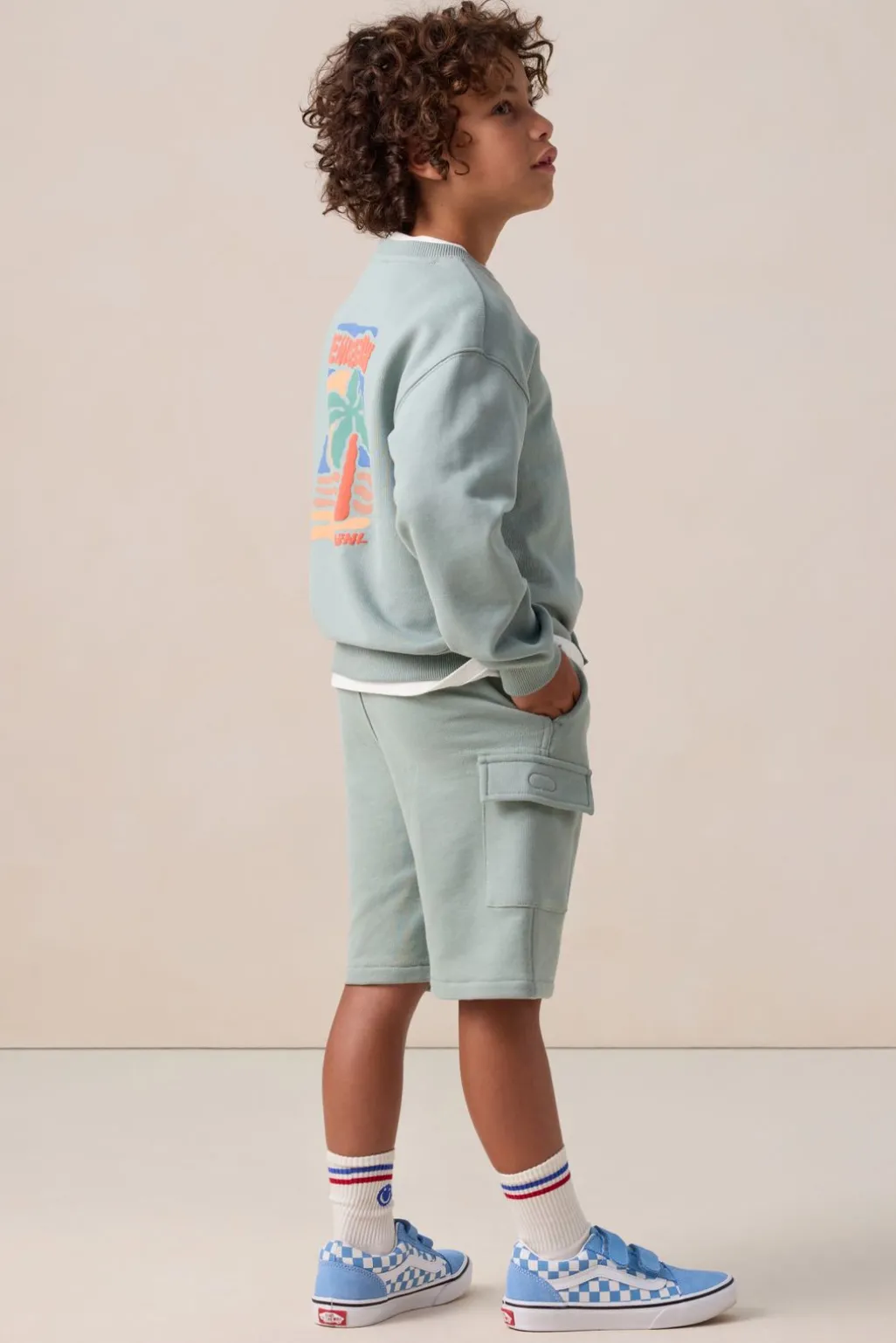 Lichtblauwe cargo short