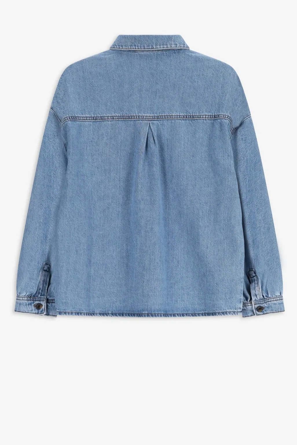 Lichtblauwe denim blouse