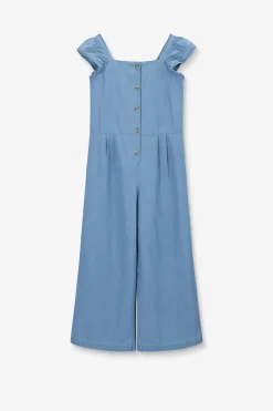 Lichtblauwe denim jumpsuit