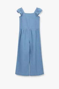 Lichtblauwe denim jumpsuit