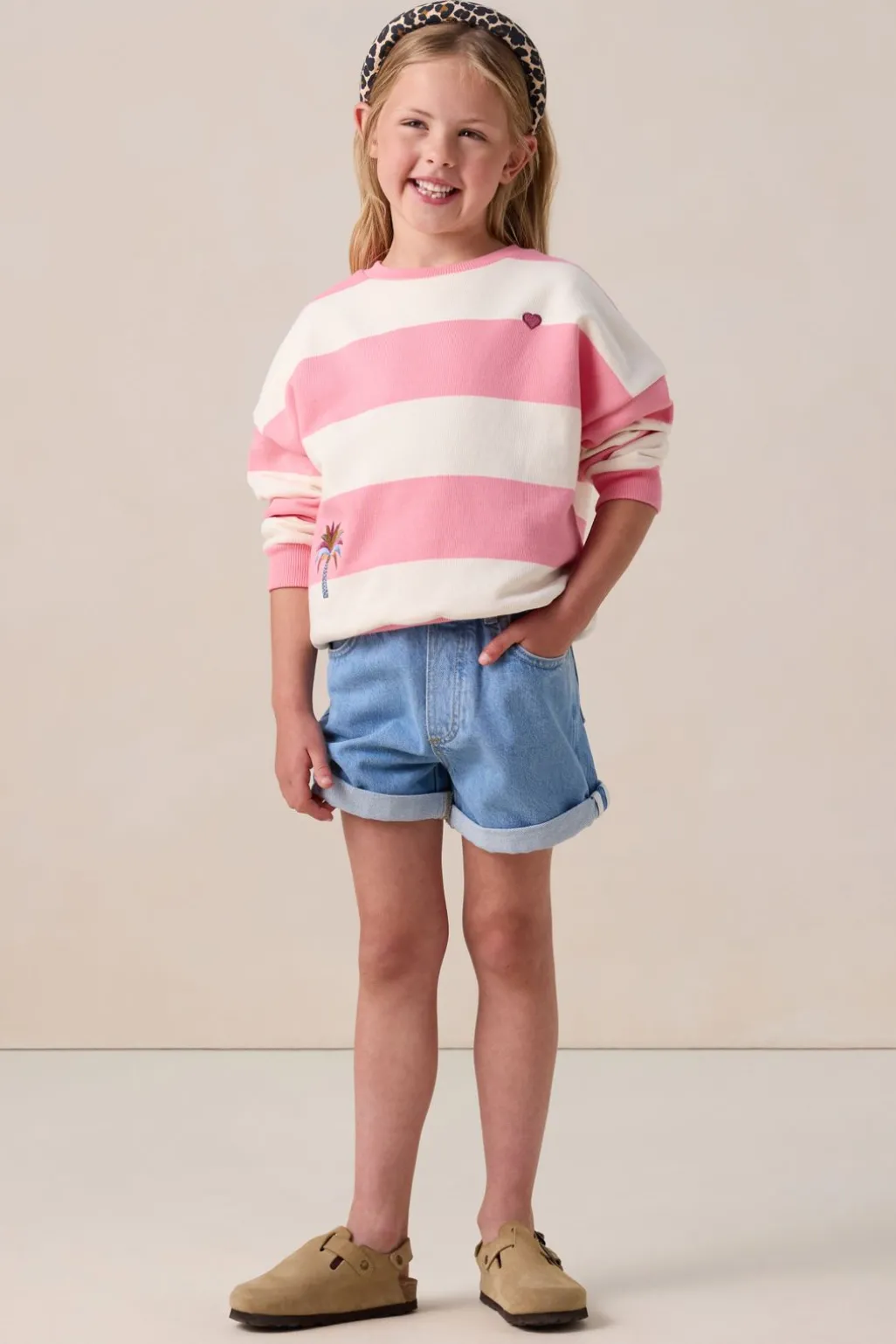 Lichtblauwe denim short