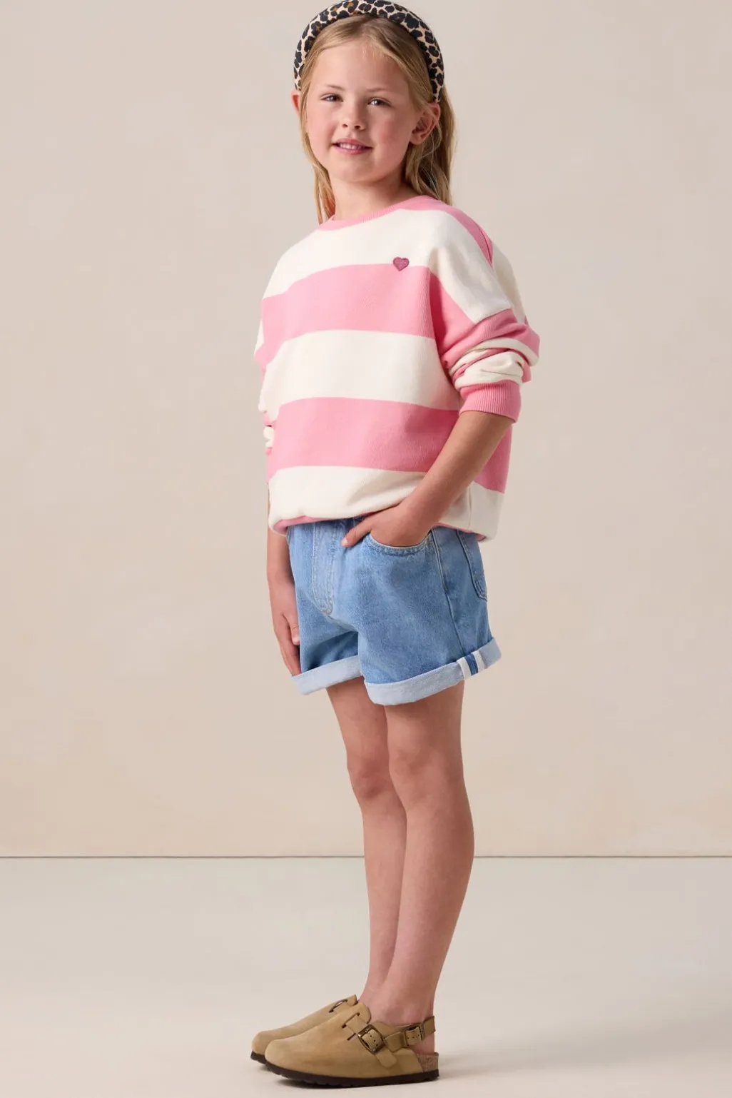 Lichtblauwe denim short