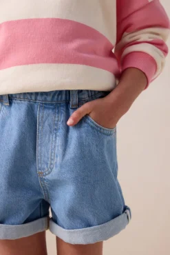 Lichtblauwe denim short