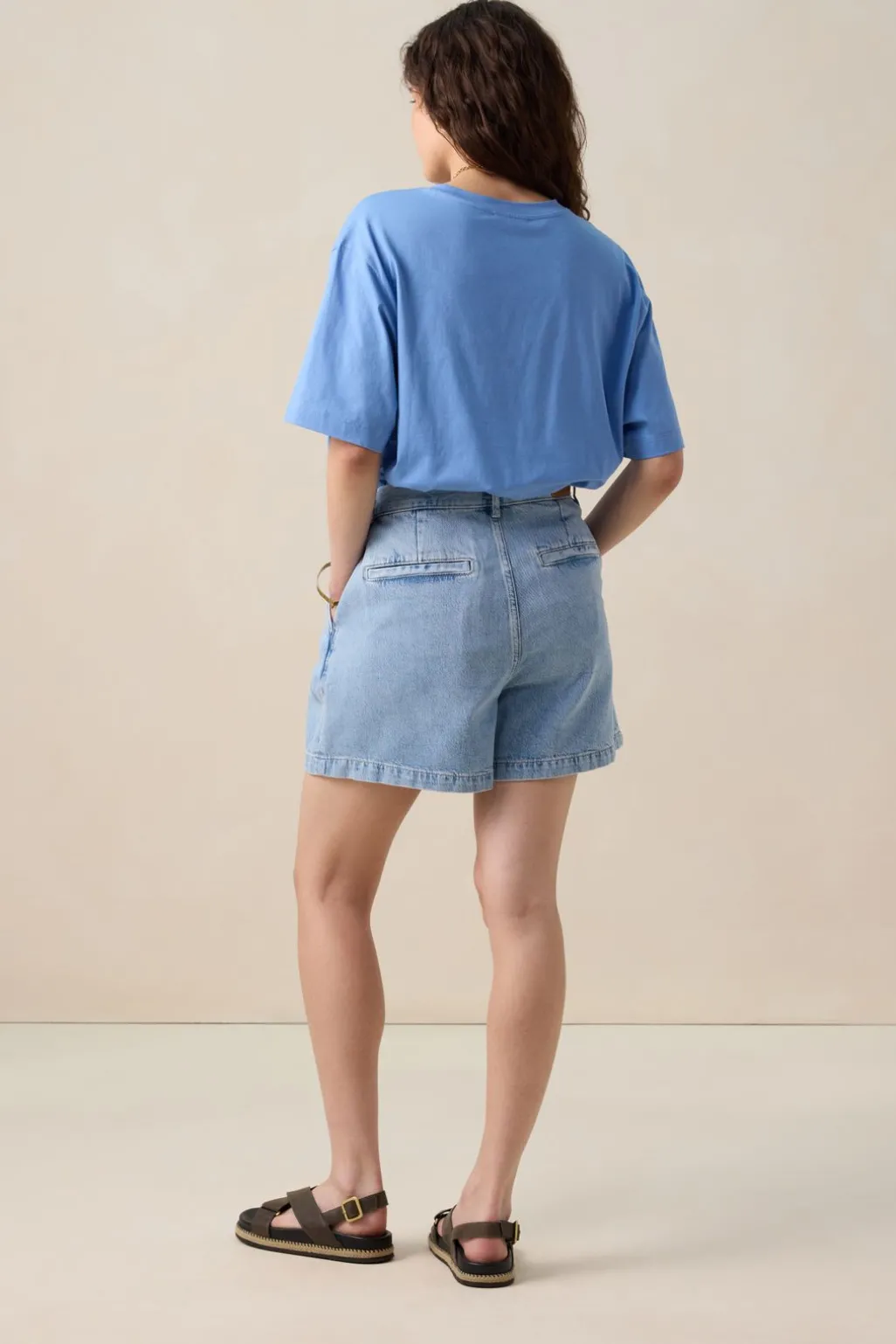Lichtblauwe denim shorts