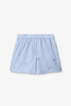 Lichtblauwe gestreepte short