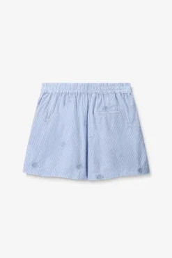 Lichtblauwe gestreepte short