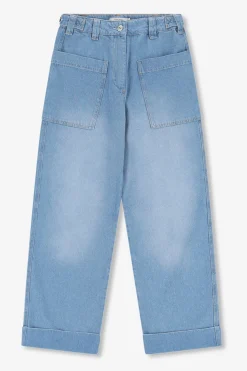 Lichtblauwe mid waist workwear jeans