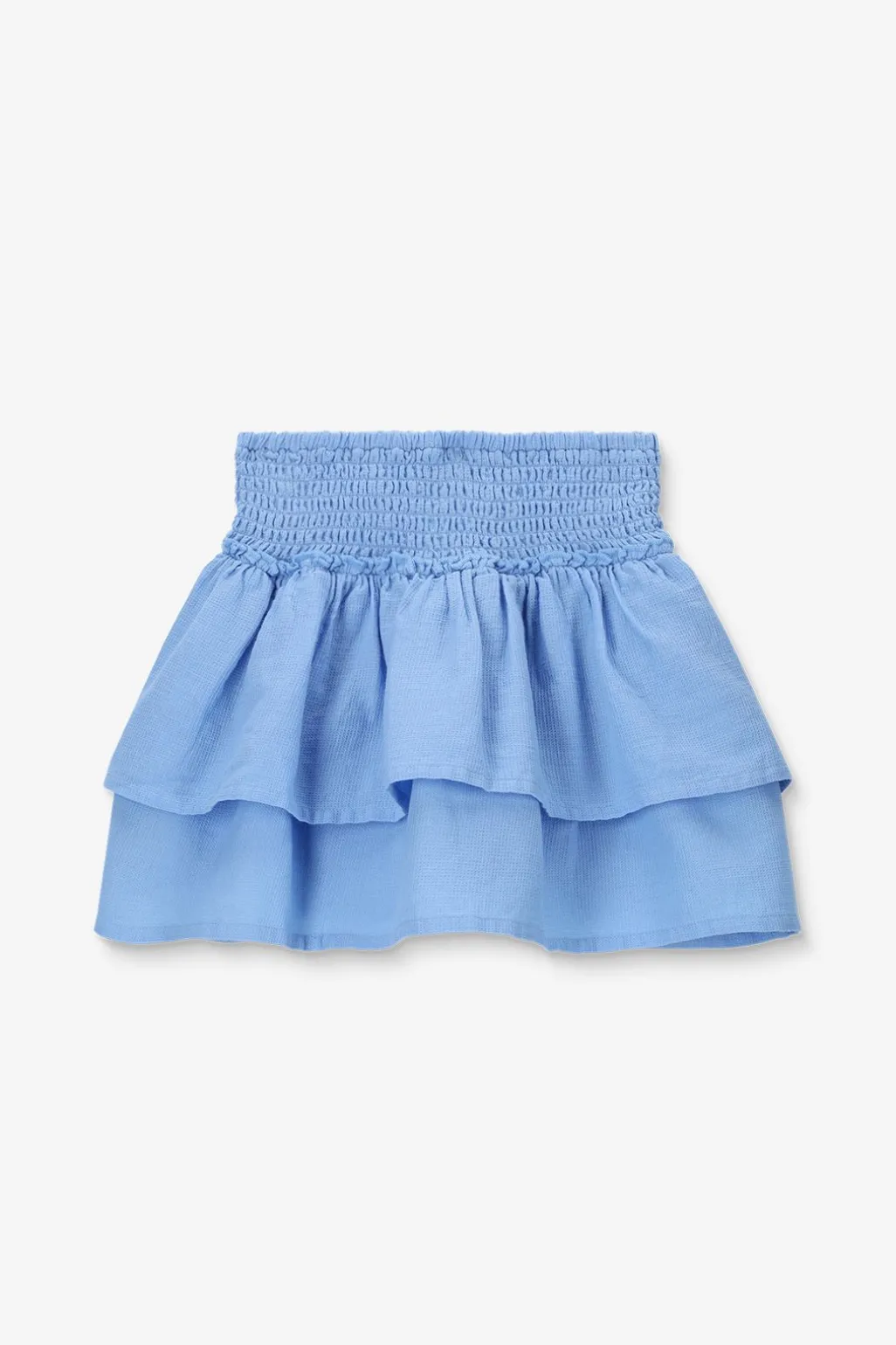 Lichtblauwe rok met ruffles