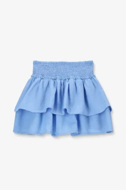 Lichtblauwe rok met ruffles