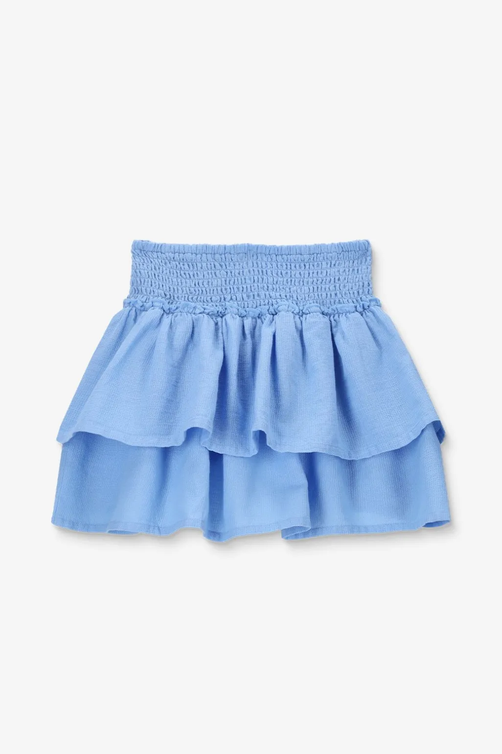Lichtblauwe rok met ruffles