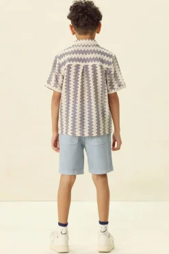 Lichtblauwe short