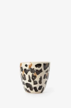 Lichtbruine eierdopjes met leopard print