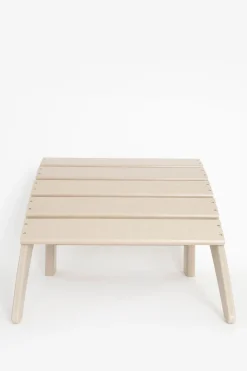Lichtbruine fanback chair voetenbankje