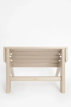 Lichtbruine fanback chair voetenbankje