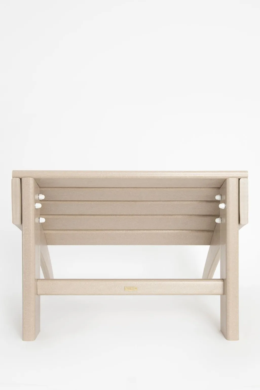 Lichtbruine fanback chair voetenbankje