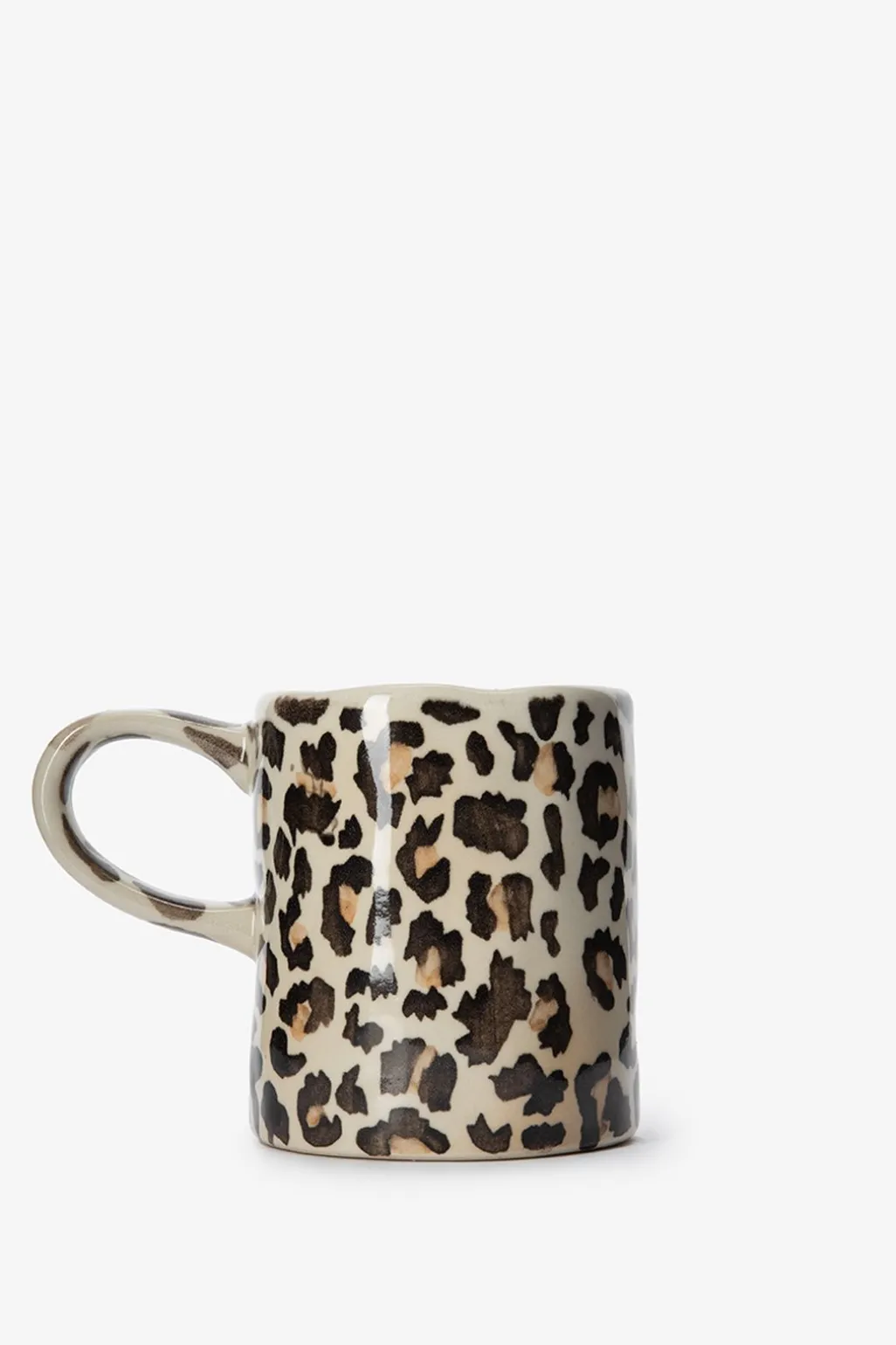 Lichtbruine mok met leopard print