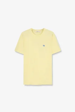 Lichtgeel T-shirt met artwork
