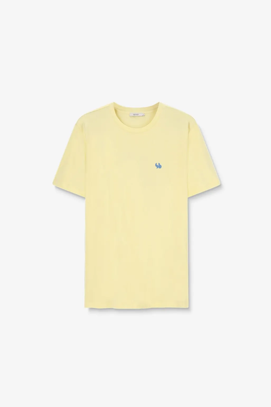 Lichtgeel T-shirt met artwork