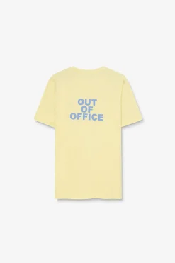 Lichtgeel T-shirt met artwork