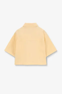 Lichtgele blouse met opgestikte zakken