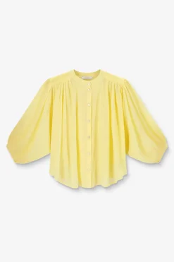 Lichtgele oversized blouse