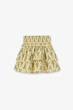 Lichtgele rok met print
