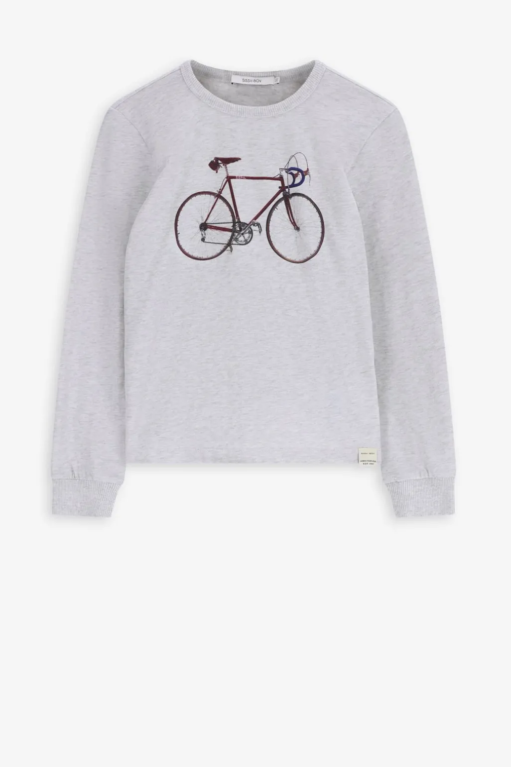 Lichtgrijs T-shirt met fiets