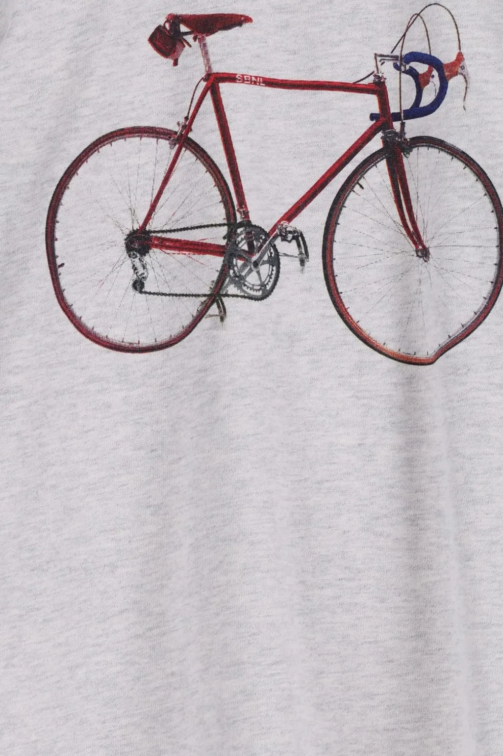 Lichtgrijs T-shirt met fiets