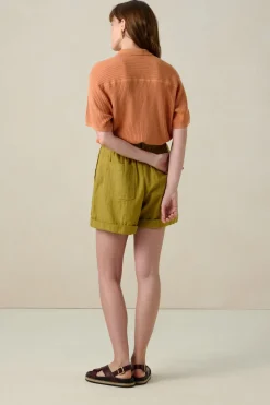 Lichtgroen herringbone short