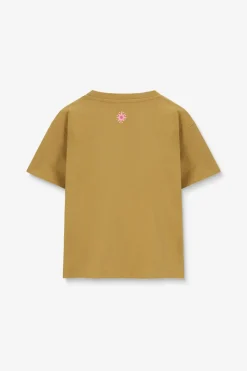Lichtgroen oversized T-shirt met artwork