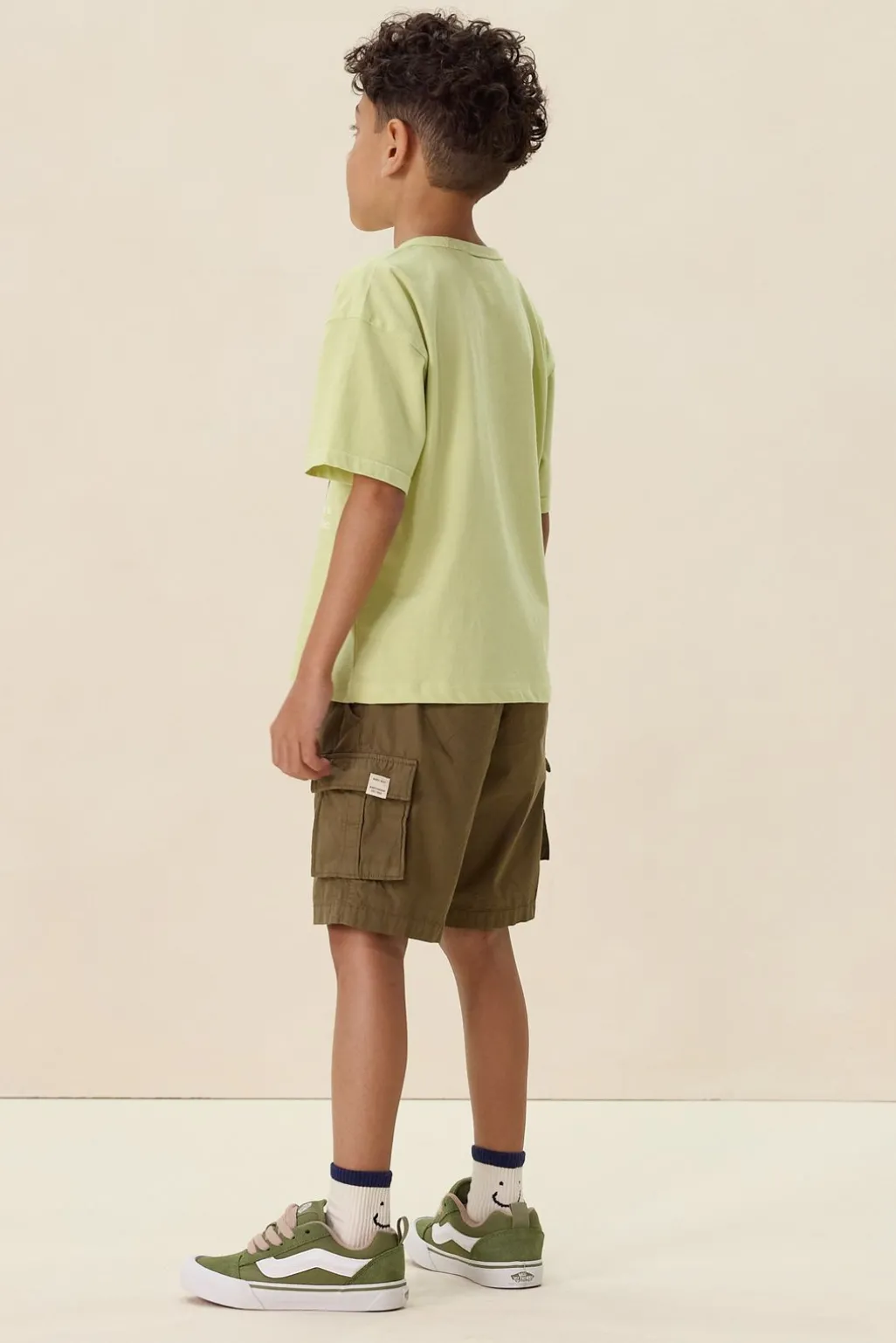 Lichtgroen T-shirt met smiley