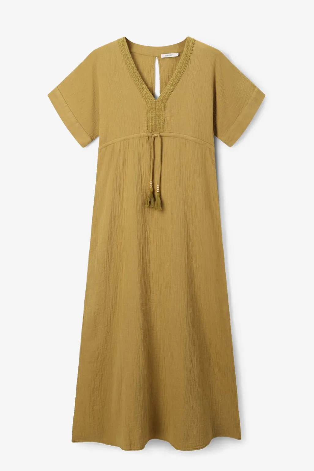 Lichtgroene kaftan maxi jurk