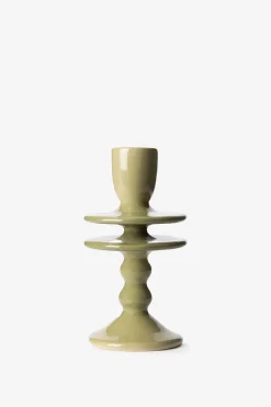 Lichtgroene ruffle kandelaar