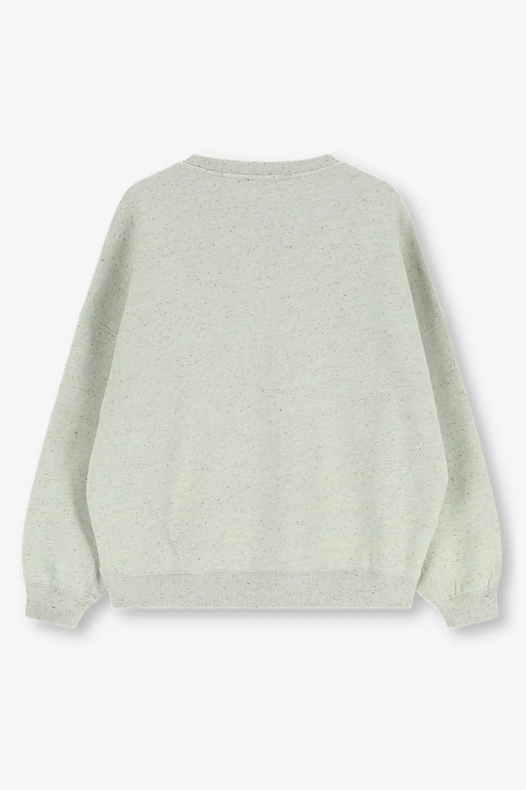 Lichtgroene sweater met melange effect