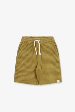 lichtgroene wafelstof shorts