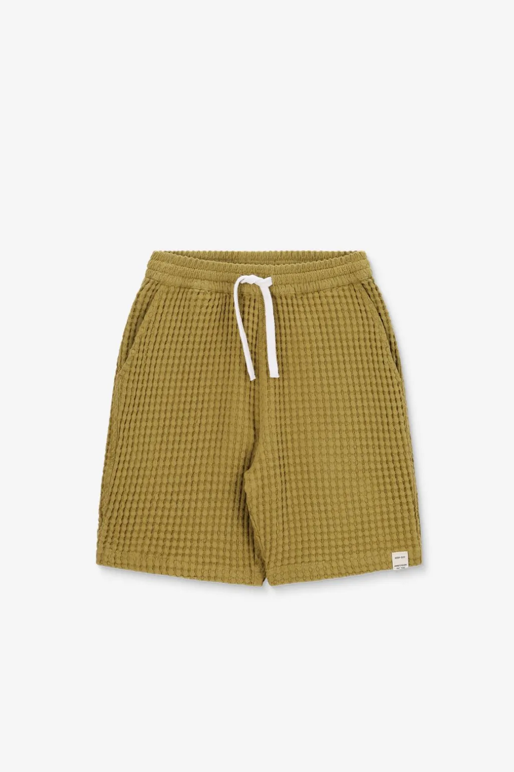 lichtgroene wafelstof shorts