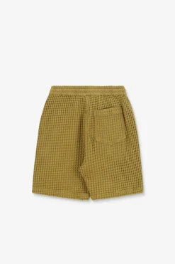 lichtgroene wafelstof shorts