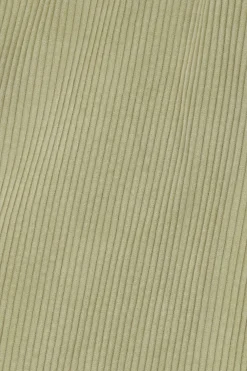 Lichtgroene wide leg corduroy broek