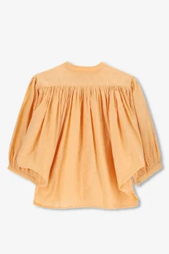 Lichtoranje jacquard blouse