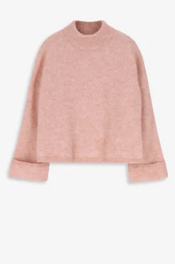 Lichtoranje trui met turtleneck