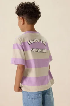 Lichtpaars gestreept T-shirt