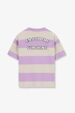Lichtpaars gestreept T-shirt