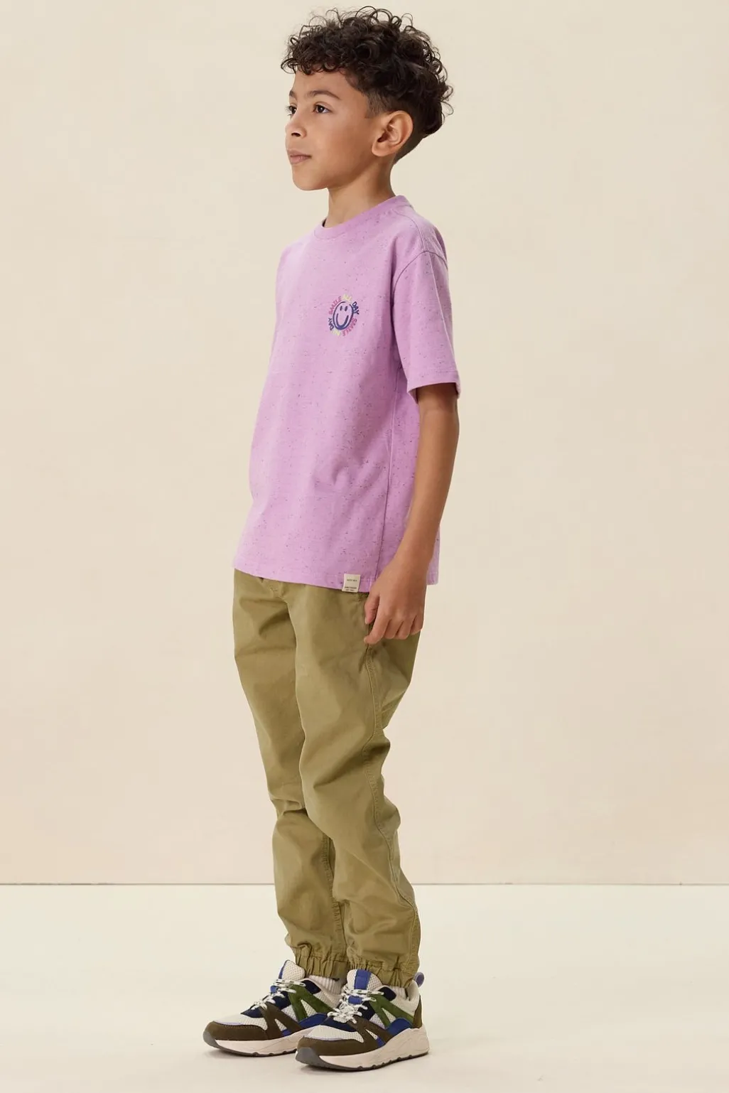 Lichtpaars T-shirt met artwork