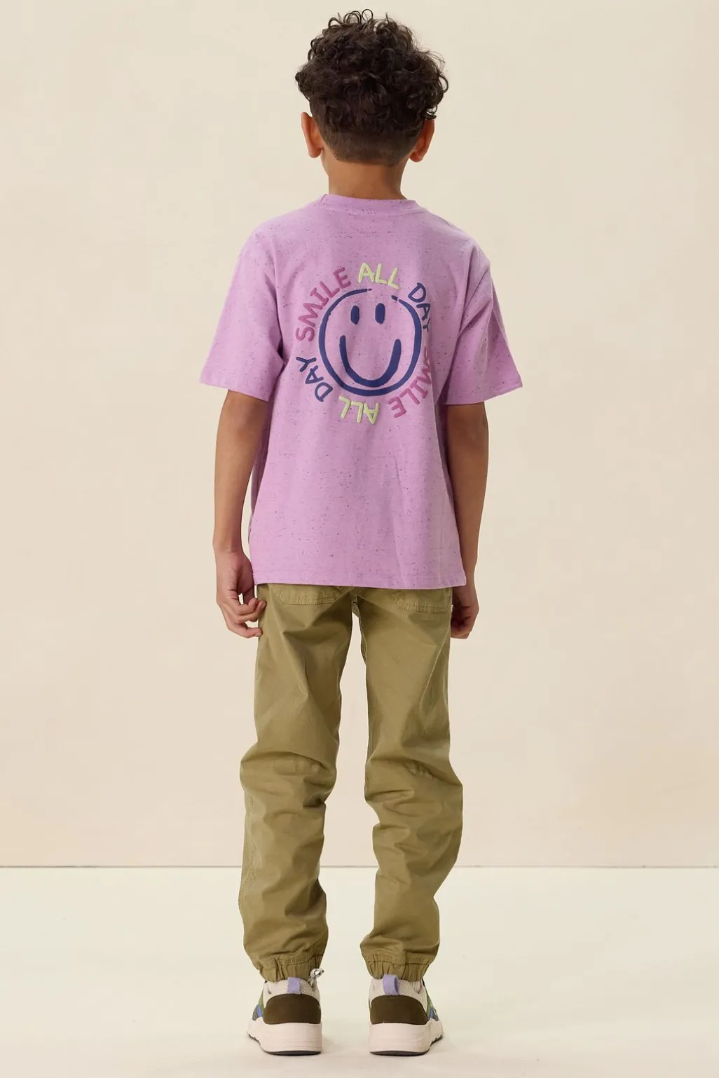 Lichtpaars T-shirt met artwork