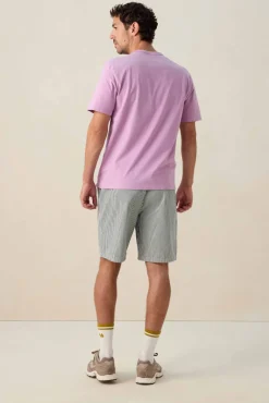 Lichtpaars T-shirt met artwork