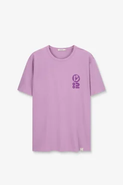 Lichtpaars T-shirt met artwork