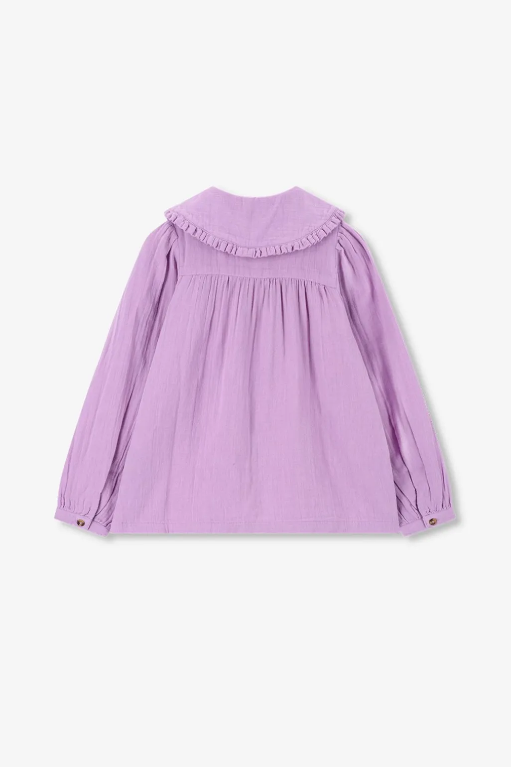 Lichtpaarse blouse met kraag