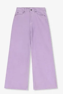 Lichtpaarse high waist wide leg jeans