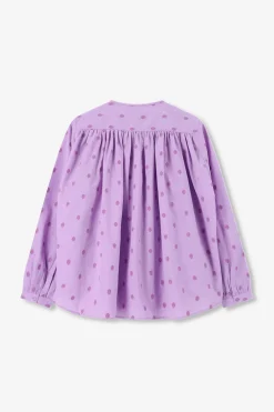 Lichtpaarse jacquard blouse