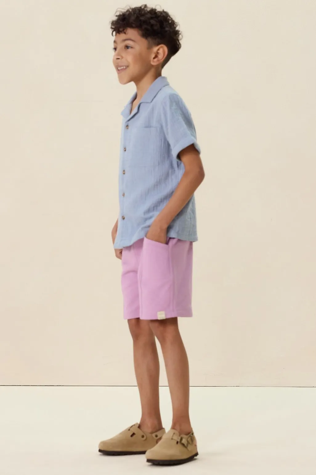 Lichtpaarse sweat shorts